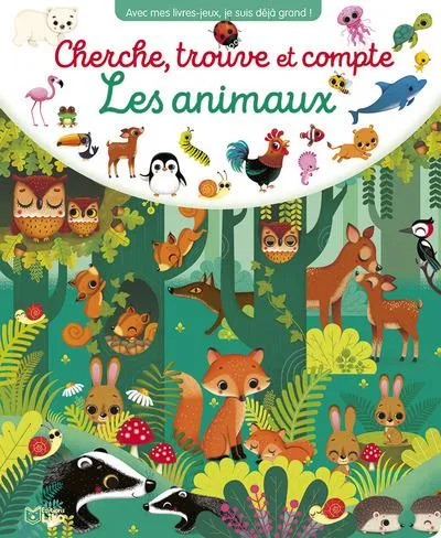 Couverture de Cherche, trouve et compte les animaux