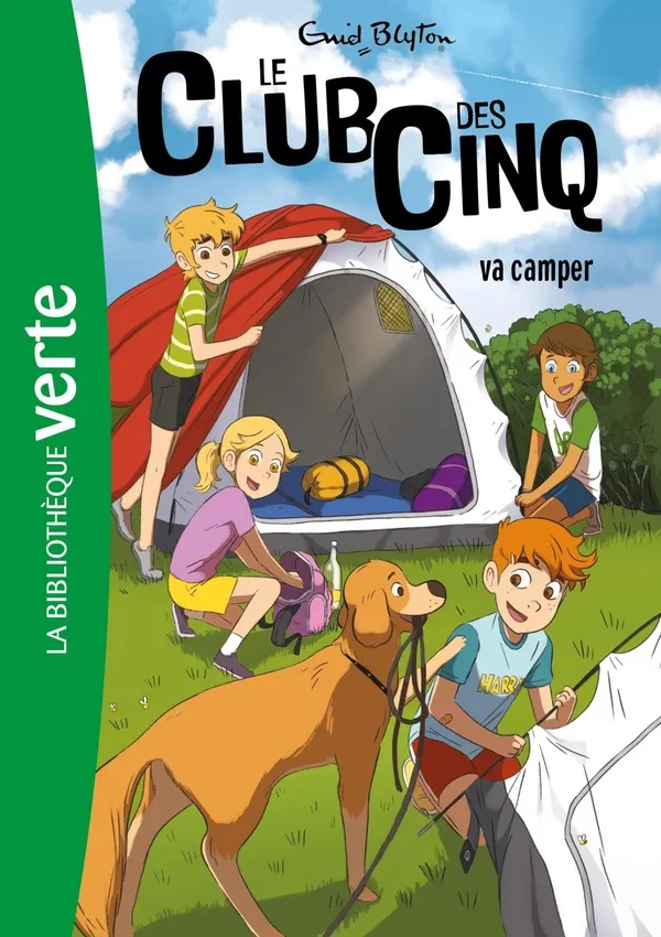 Couverture de Bibliothèque verte - Le Club des Cinq va camper