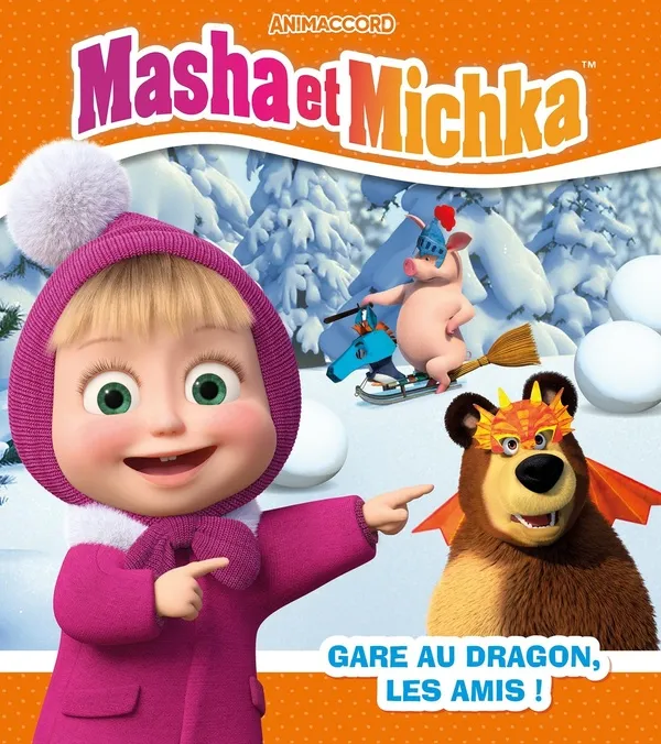 Couverture de Masha et Michka - Gare au dragon, les amis !