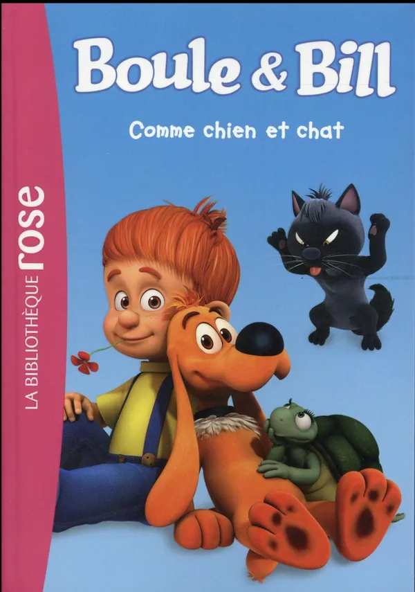 Couverture de Bibliothèque Rose - Boule et Bill - Comme chien et chat