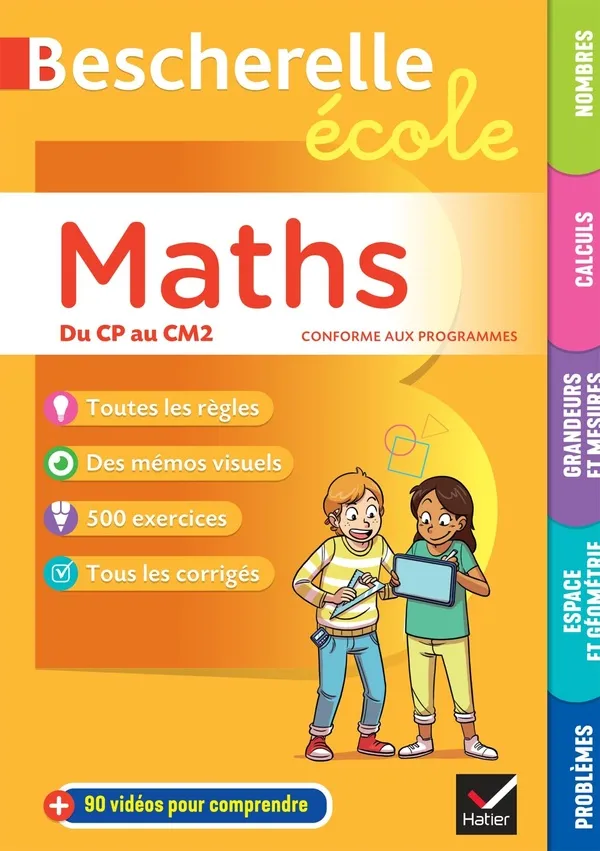 Couverture de Bescherelle école - Maths du CP au CM2