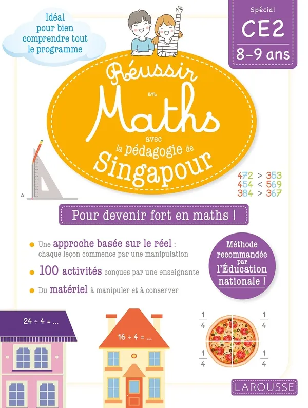 Couverture de Réussir en maths avec la pédagogie de Singapour - Spécial CE2