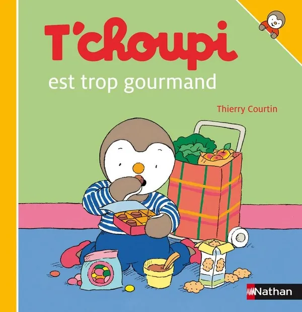 Couverture de T'choupi est trop gourmand