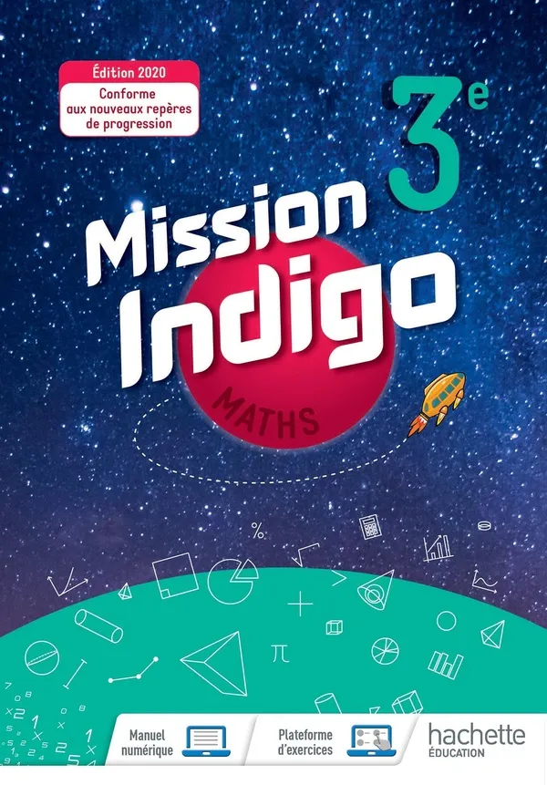 Couverture de Mission Indigo - Maths 3ème